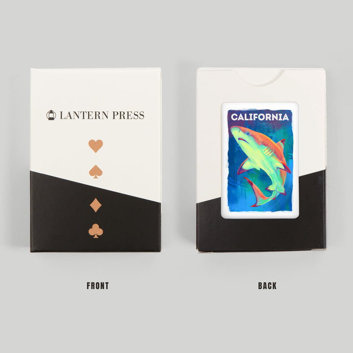 Playing Cards, California, Vivid, Blacktip Shark, 52 Card Deck with Jokers in Box, Unique Art