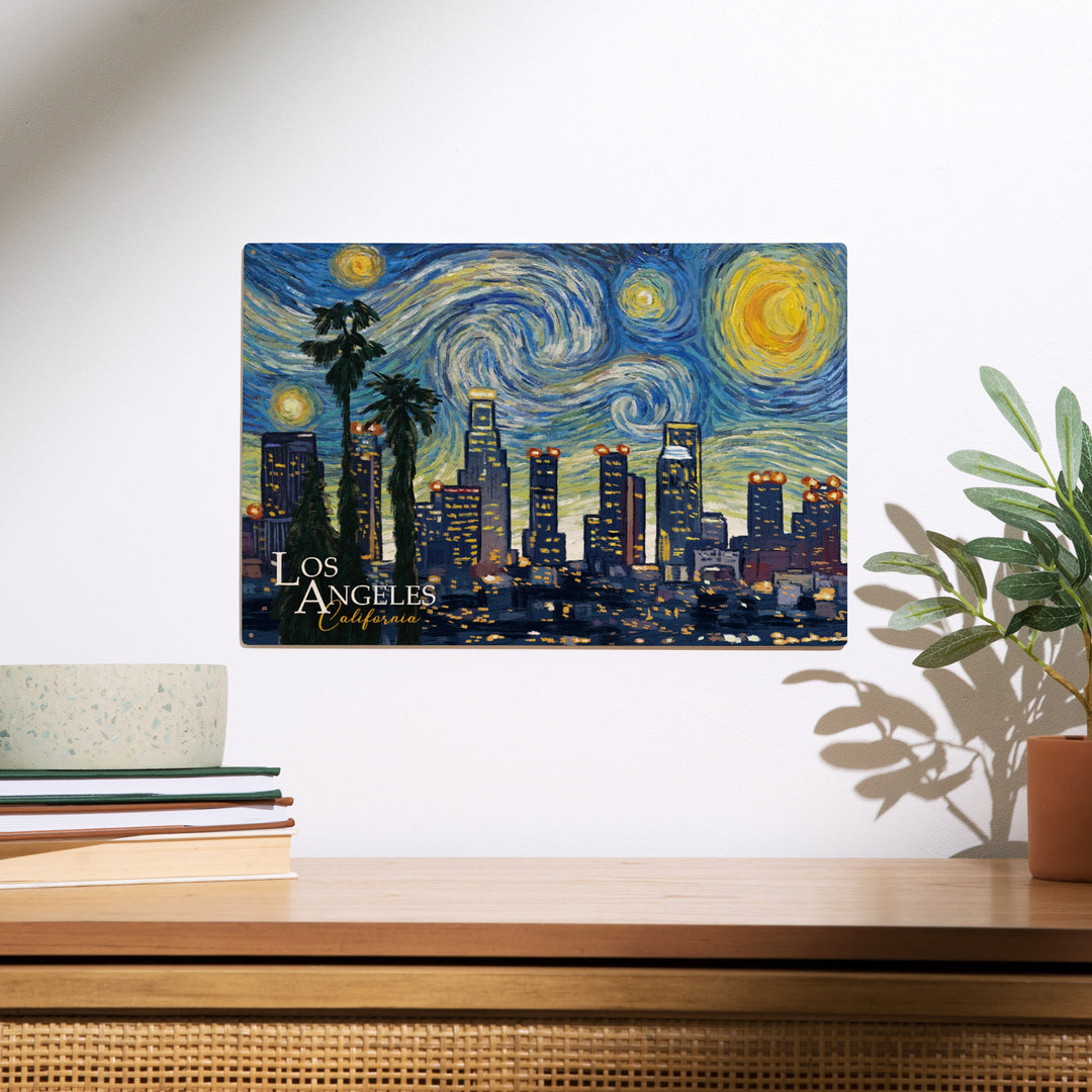 Los Angeles, California, Starry Night Series, Wood Sign and Postcards