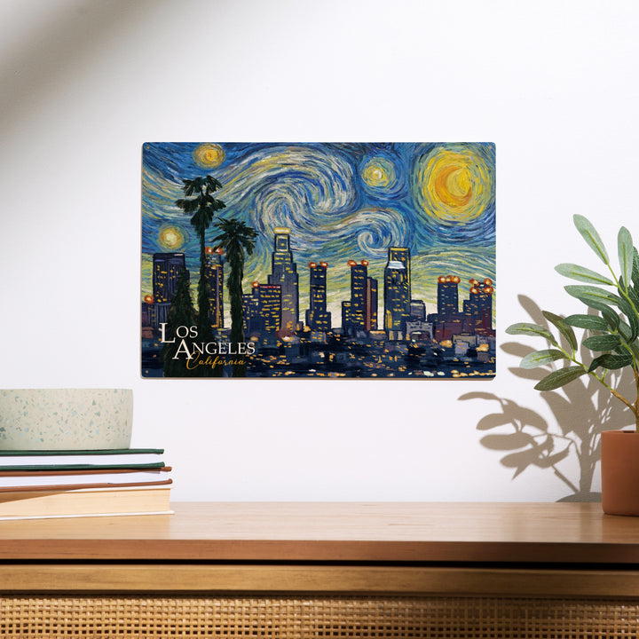 Los Angeles, California, Starry Night Series, Wood Sign and Postcards