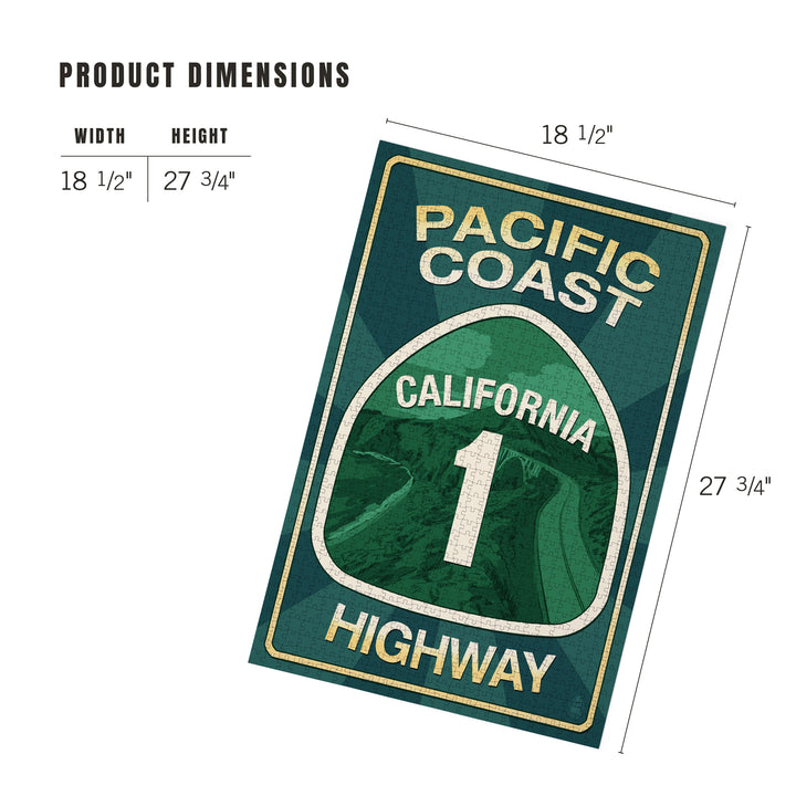 Highway 1, California, Pacific Coast Highway Sign, Jigsaw Puzzle