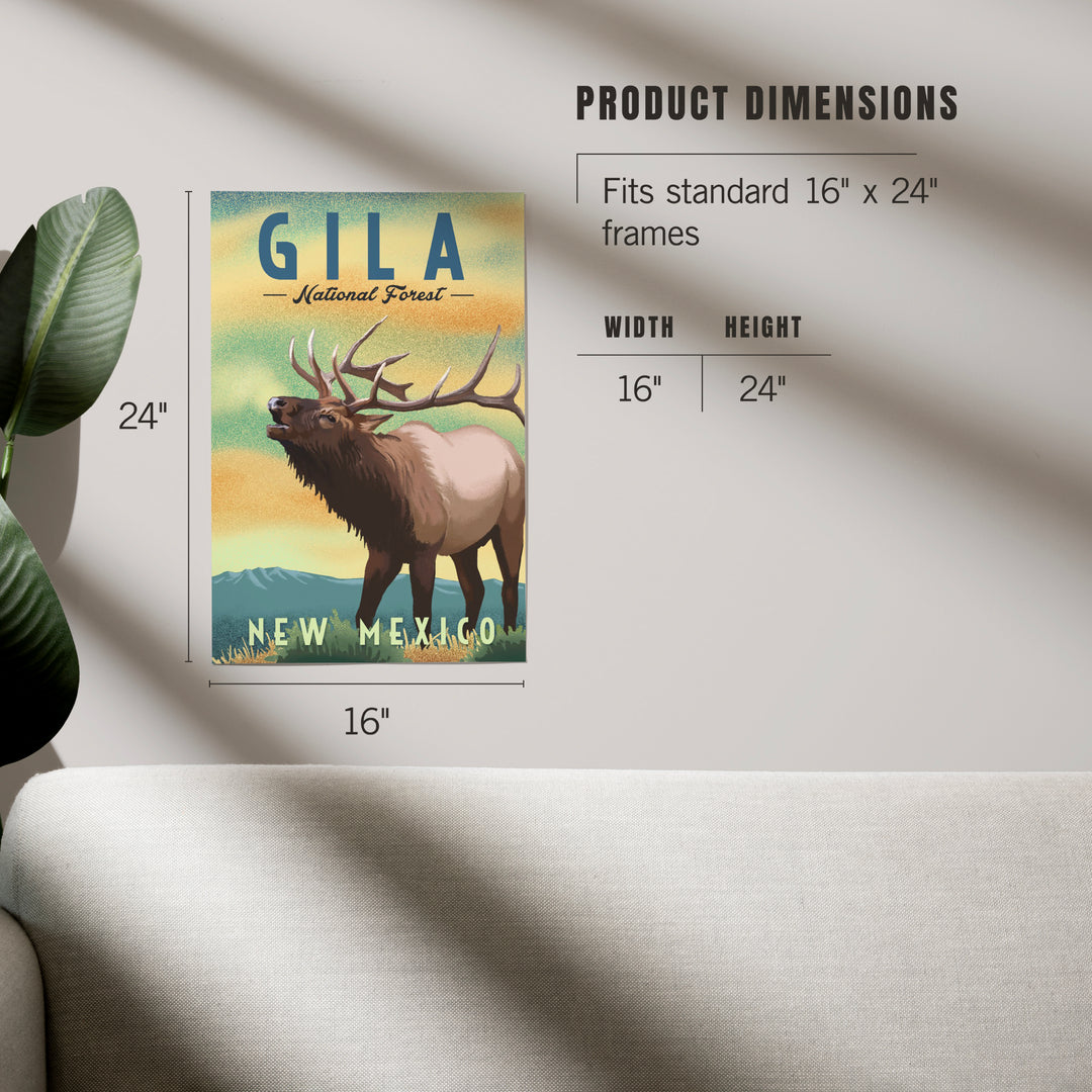 Gila National Forest, New Mexico, Elk, Lithograph, Art & Giclee Prints