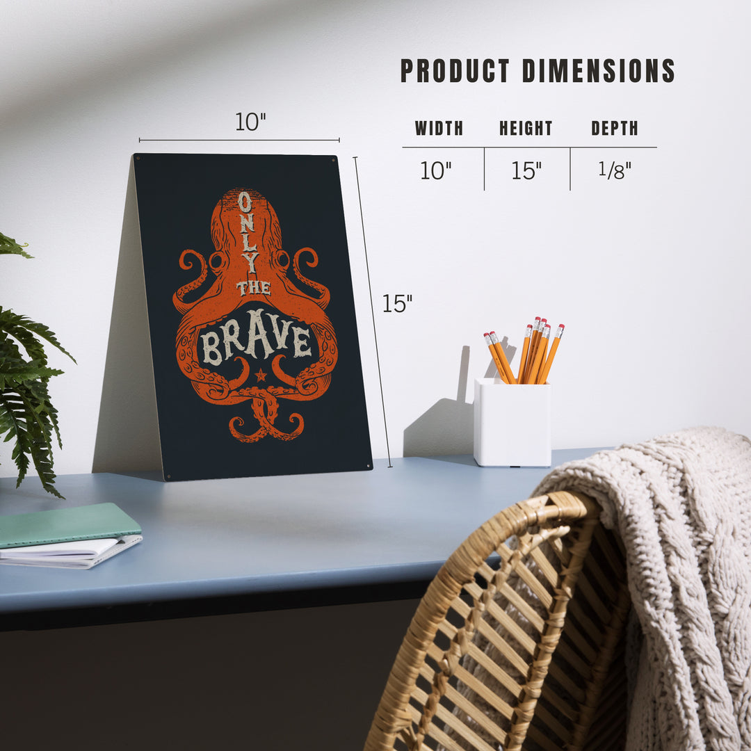 Sailor's Pride Collection, Octopus, Only The Brave, Wood Sign and Postcards