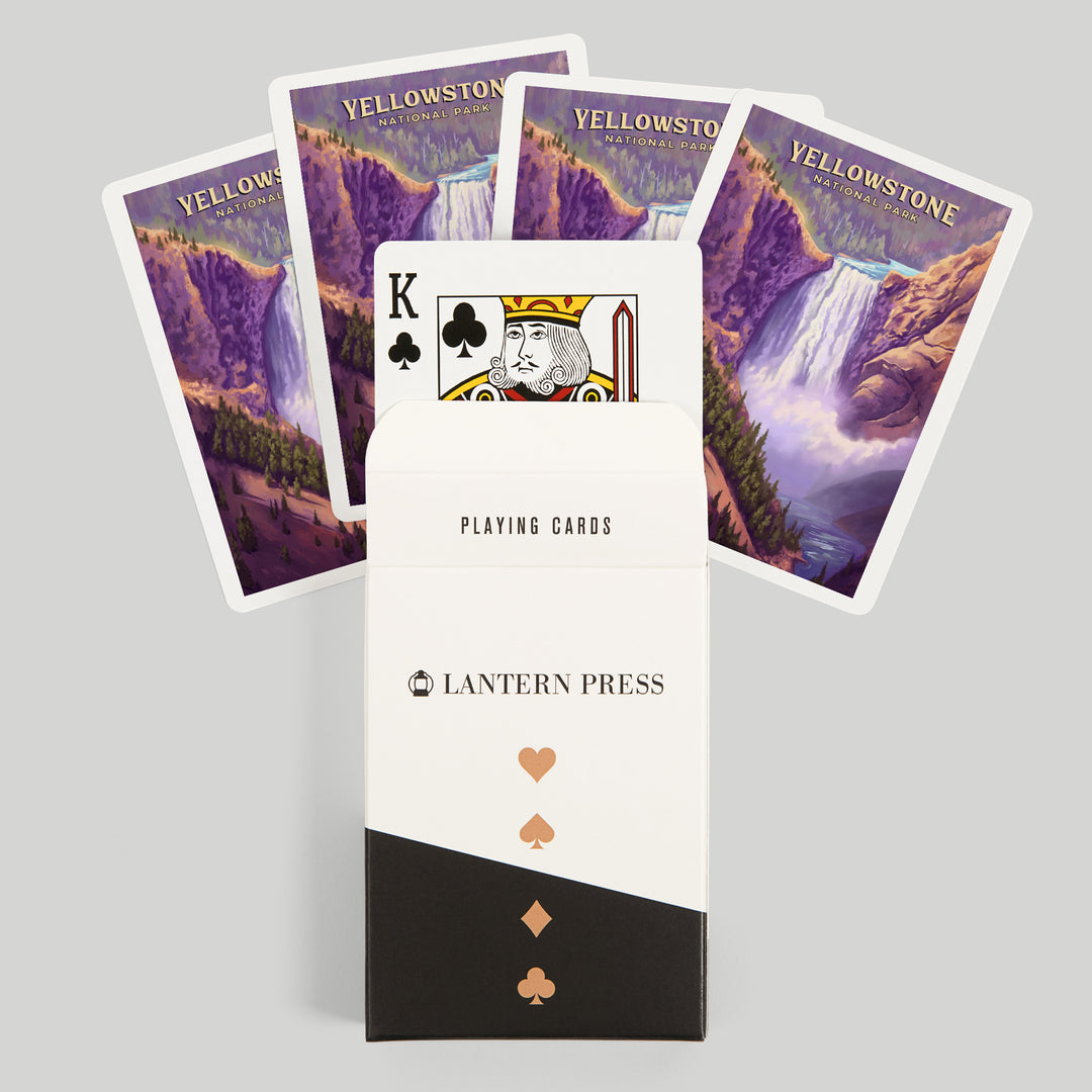 Playing Cards, Yellowstone National Park, Wyoming, Oil Painting, Yellowstone Falls, 52 Card Deck with Jokers in Box, Unique Art