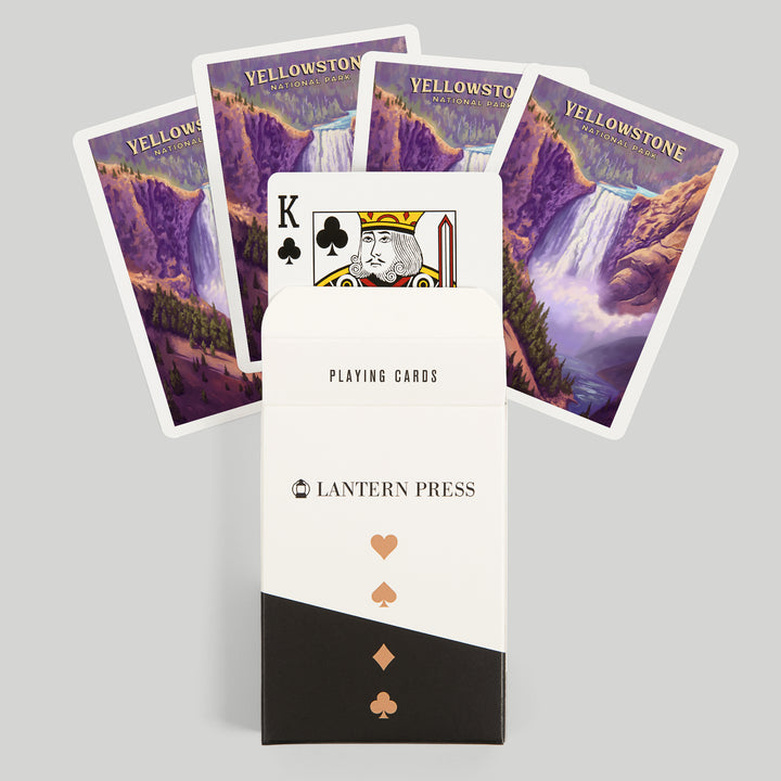 Playing Cards, Yellowstone National Park, Wyoming, Oil Painting, Yellowstone Falls, 52 Card Deck with Jokers in Box, Unique Art