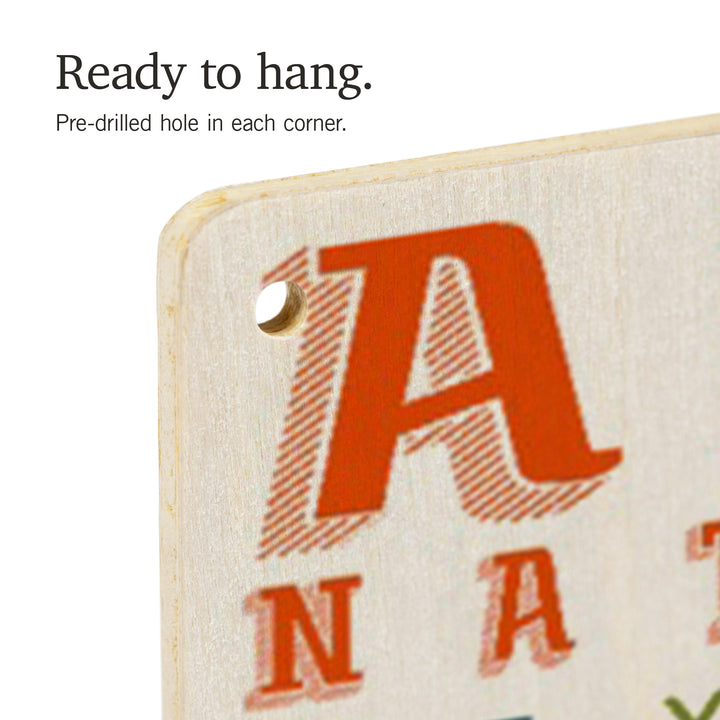 Acadia National Park, Maine, Typography, Wood Sign and Postcards