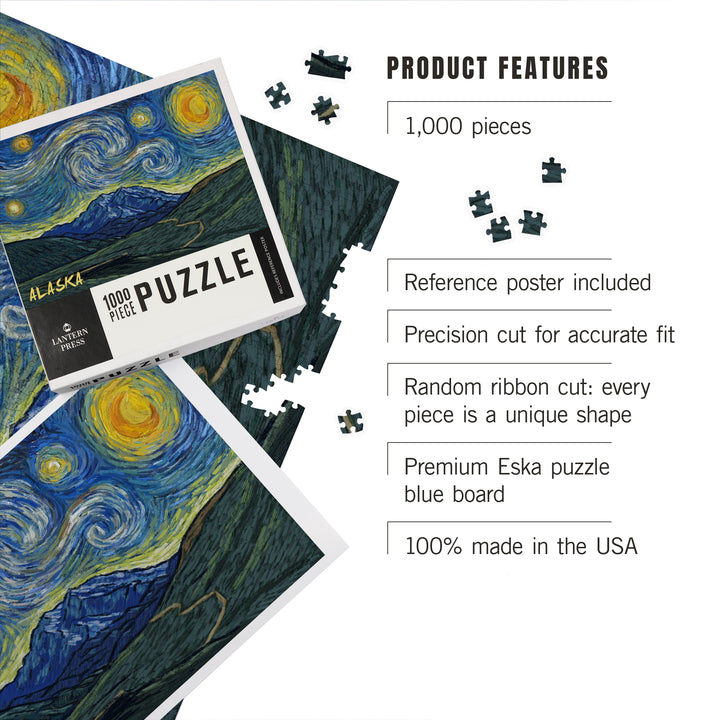 Alaska, Starry Night, Jigsaw Puzzle