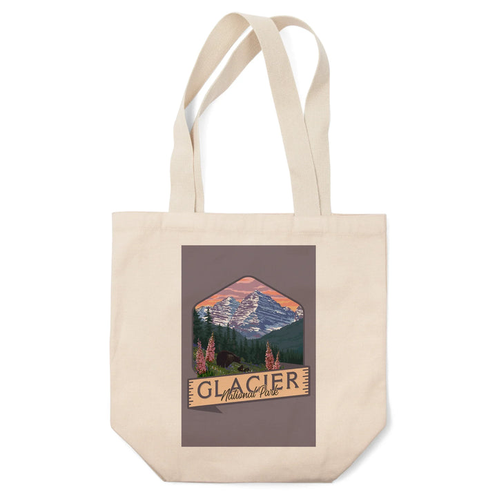 Glacier National Park, Montana, Bear and Spring Flowers,, Tote Bag