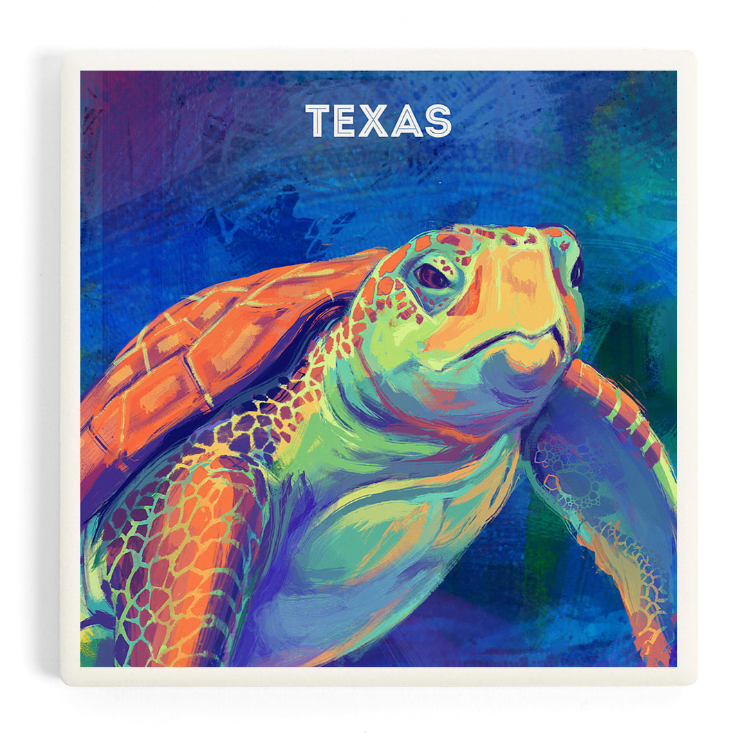 Texas, Vivid, Sea Turtle, Coasters