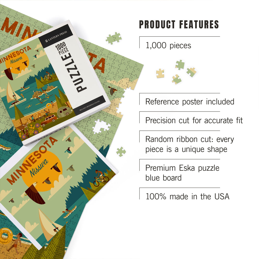 Nisswa, Minnesota, Lake Geometric, 1000 Piece Jigsaw Puzzle