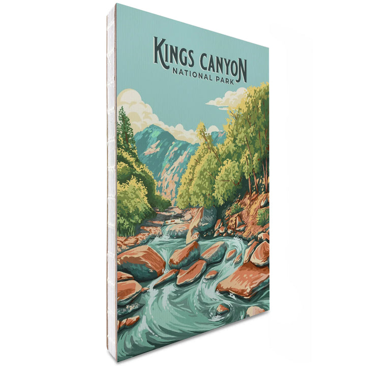 Lined 6x9 Journal, Kings Canyon National Park, California, Painterly National Park Series, Lay Flat, 193 Pages, FSC paper