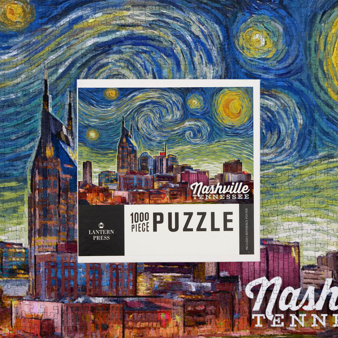 Nashville, Tennessee, Starry Night City Series, Jigsaw Puzzle