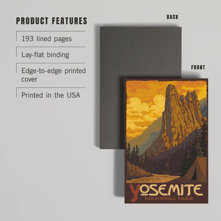 Lined 6x9 Journal, Yosemite National Park, California, Sentinel, Lay Flat, 193 Pages, FSC paper