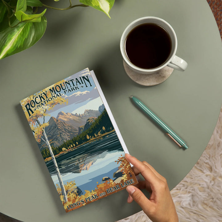 Lined 6x9 Journal, Rocky Mountain National Park, Colorado, Longs Peak and Bear Lake Fall, Lay Flat, 193 Pages, FSC paper