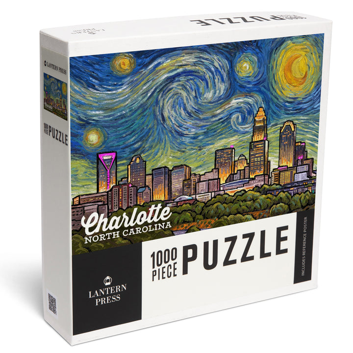 Charlotte, North Carolina, Starry Night, 1000 Piece Jigsaw Puzzle
