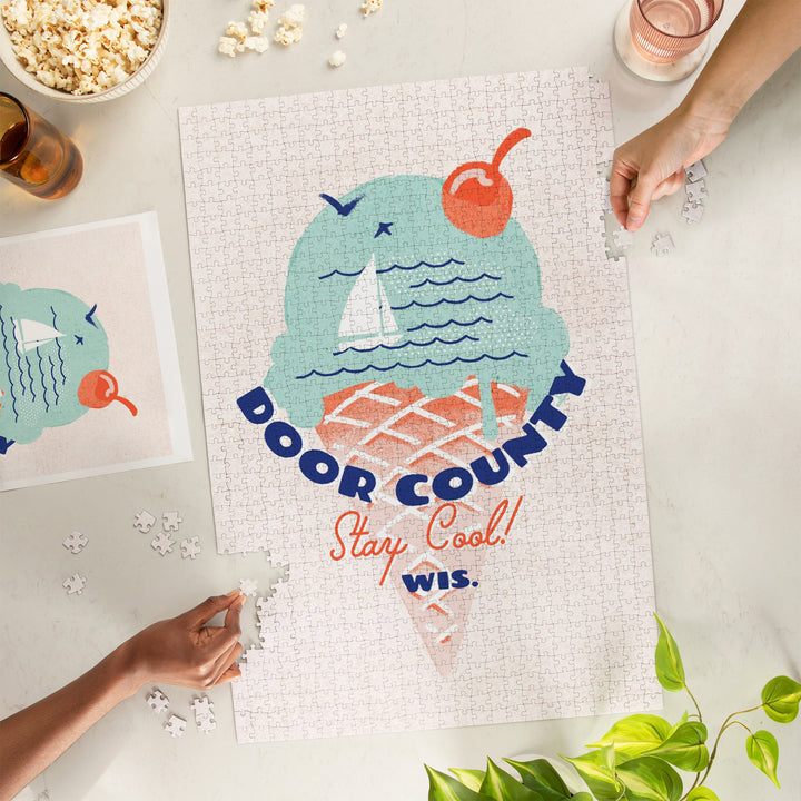 Door County, Wisconsin, Dockside Series, Stay Cool, 1000 Piece Jigsaw Puzzle