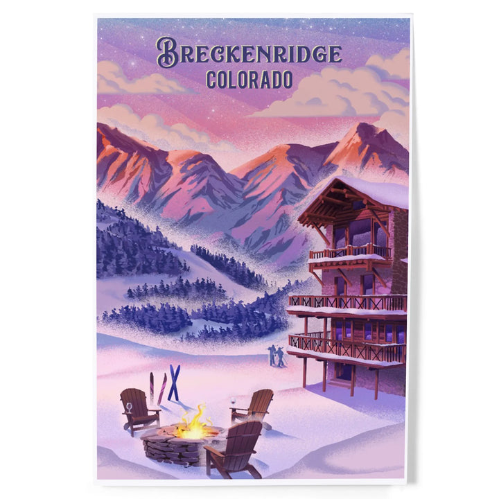 Breckenridge, Colorado, Apres Ski, Lithograph, Art & Giclee Prints