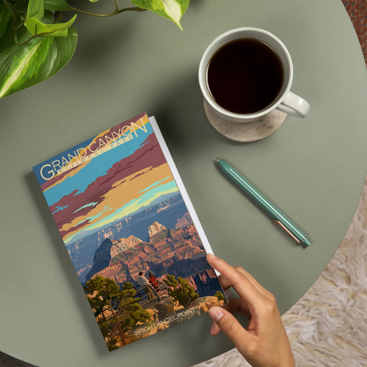 Lined 6x9 Journal, Grand Canyon National Park, Arizona, Painterly Series, Bright Angel Point, Lay Flat, 193 Pages, FSC paper