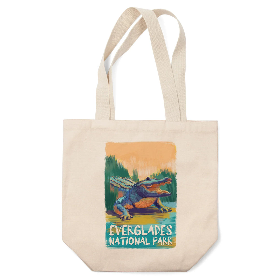 Everglades National Park, Florida, Alligator, Vivid, Tote Bag