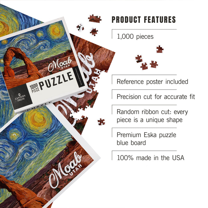 Moab, Utah, Starry Night, Arches, Jigsaw Puzzle