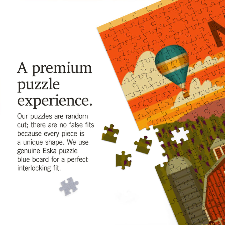 Napa, California, Geometric, Vineyard, Jigsaw Puzzle