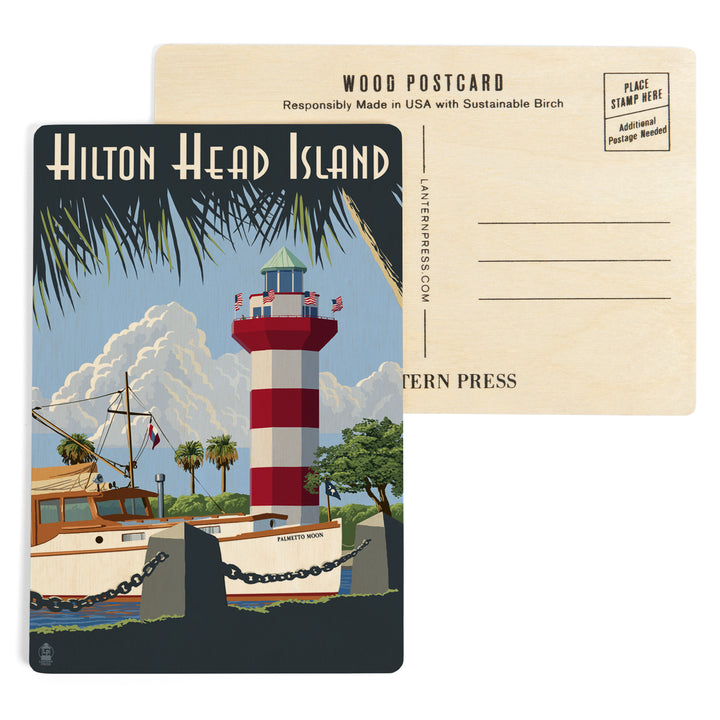 Hilton Head Island, South Carolina, Painterly, Wood Sign and Postcards