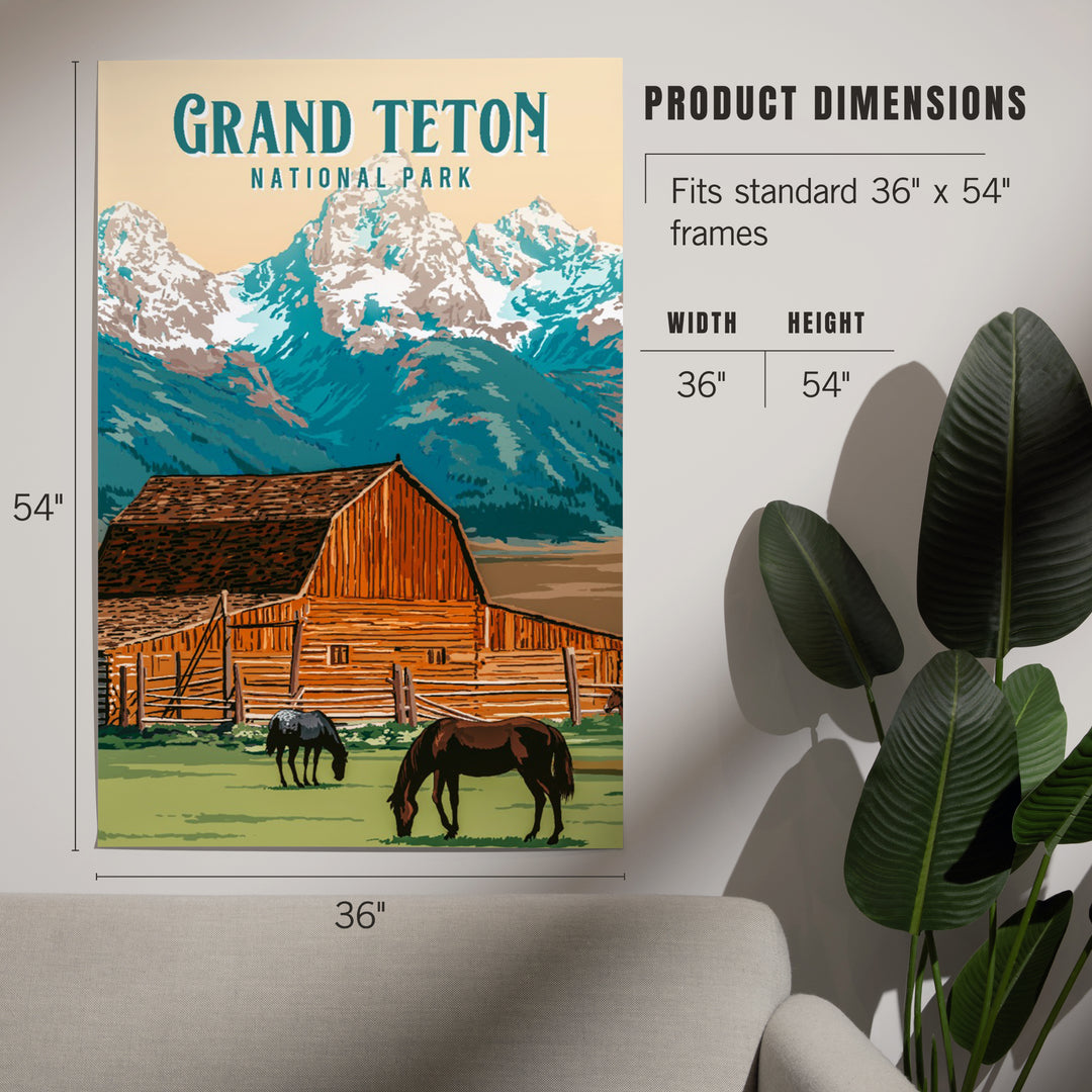 Grand Teton National Park, Wyoming, Painterly National Park Series, Art & Giclee Prints