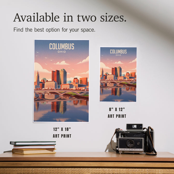 Columbus, Ohio, Lithograph City Series, Art & Giclee Prints