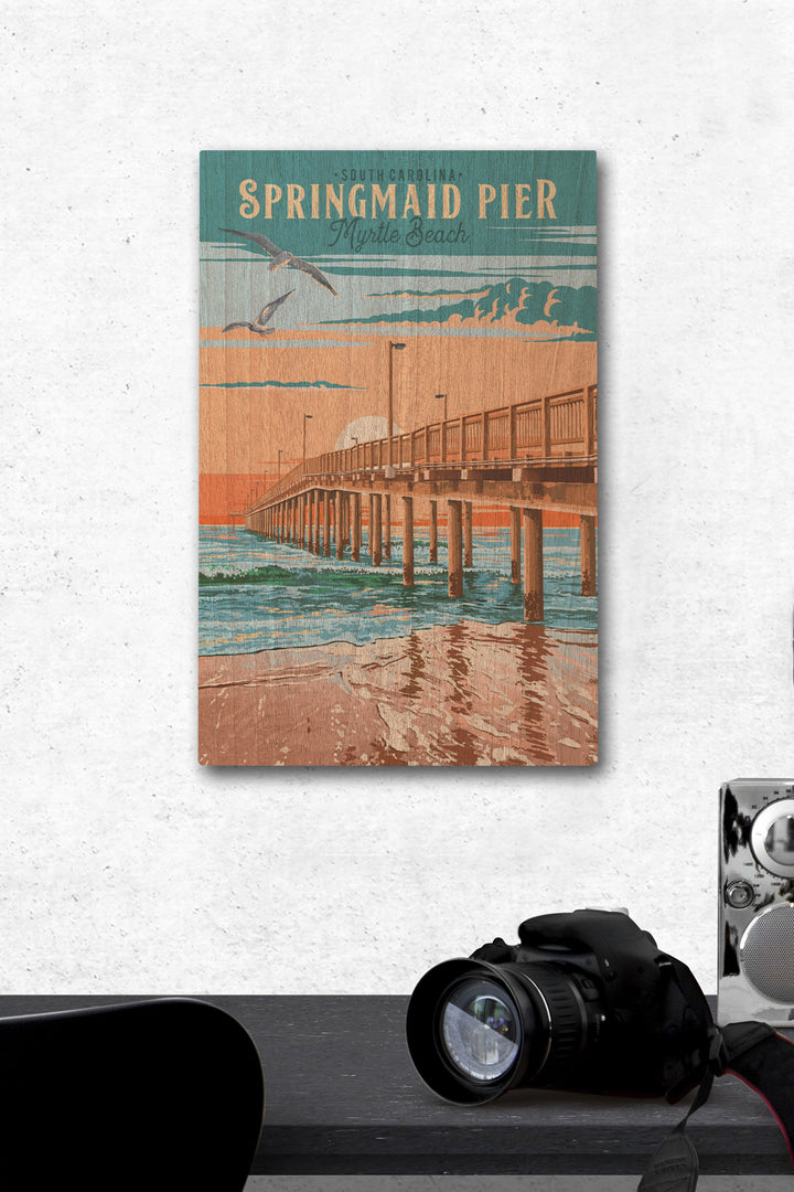 Myrtle Beach, South Carolina, Painterly, Springmaid Pier, Wood Signs and Postcards