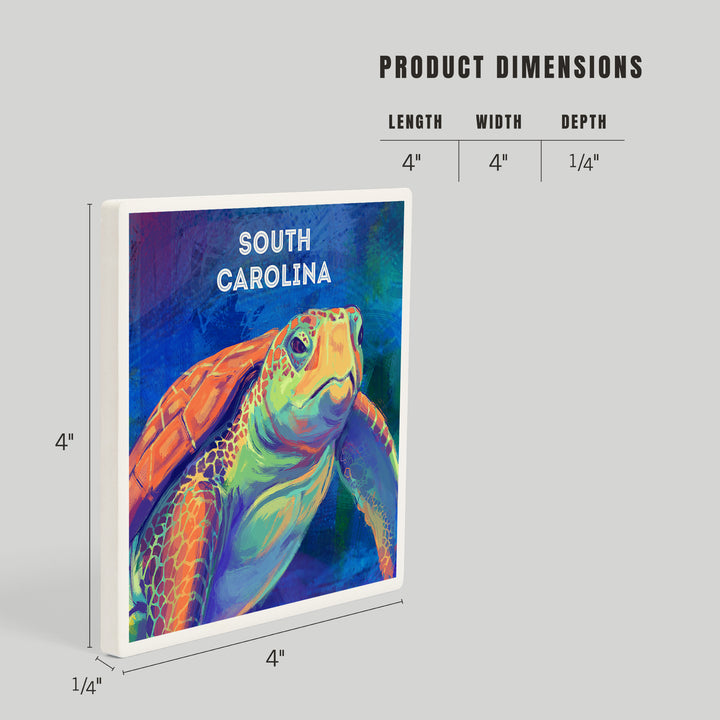 South Carolina, Vivid, Sea Turtle, Coasters