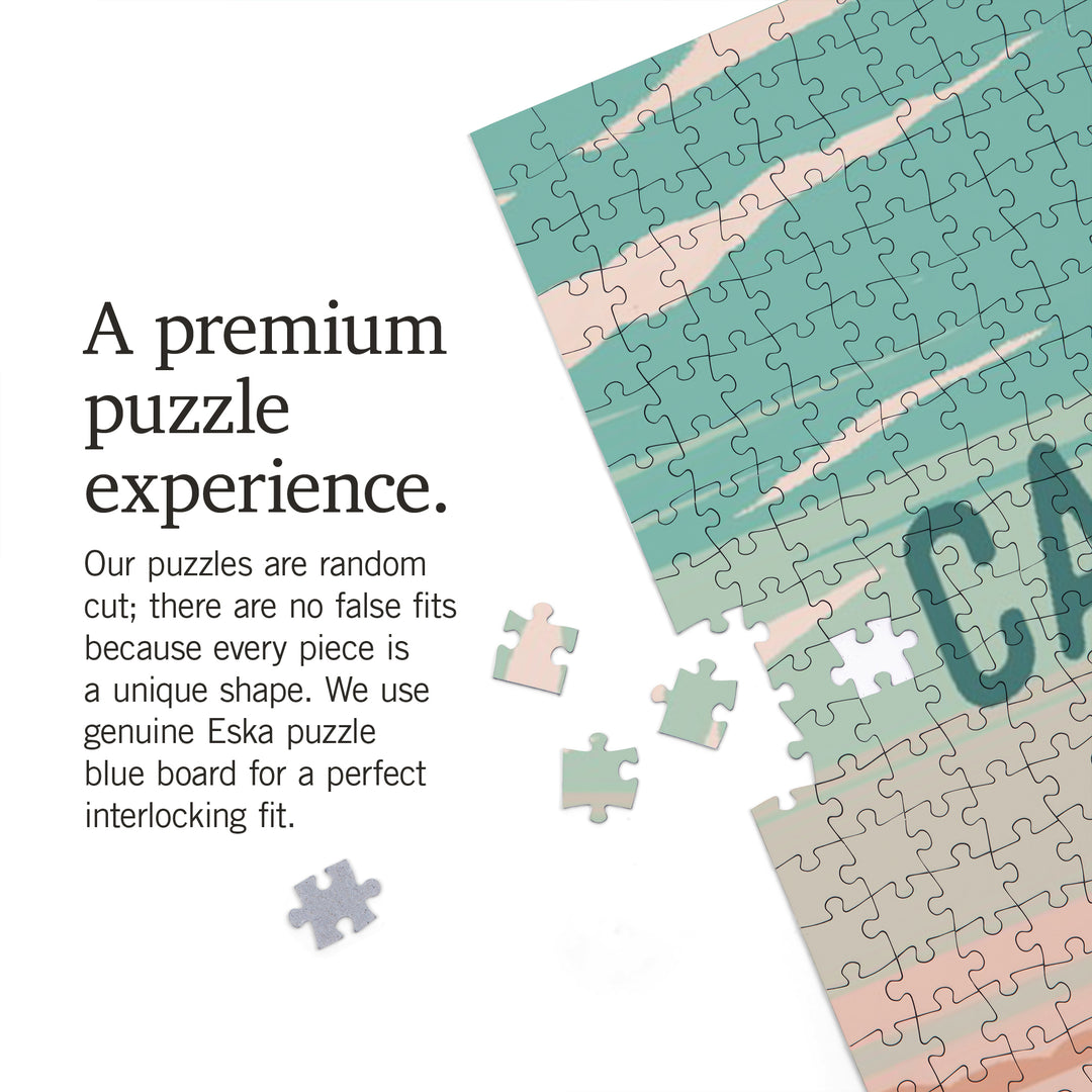 California, Painterly, Bottle This Moment, Beach Chairs, 1000 Piece Jigsaw Puzzle