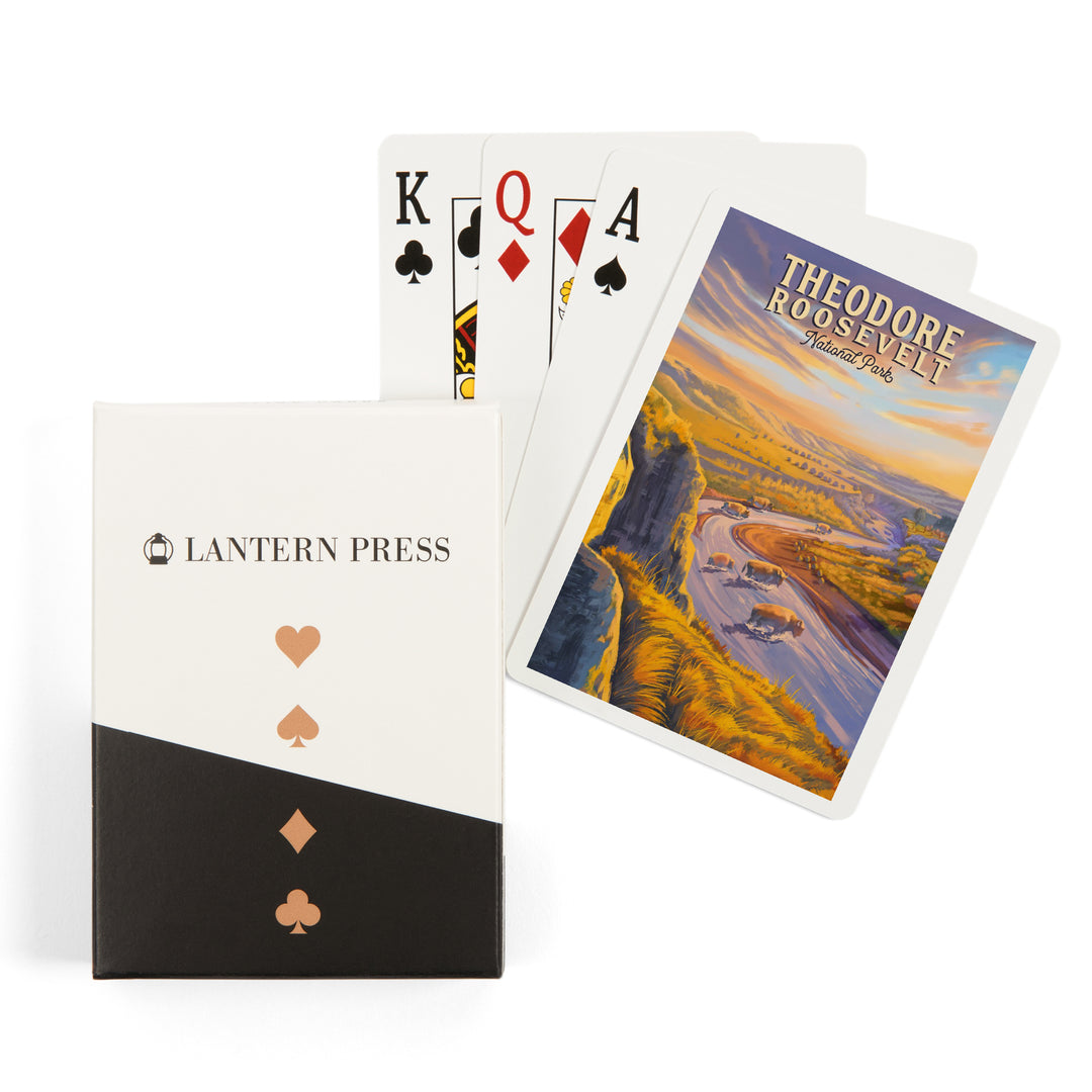 Playing Cards, Theodore Roosevelt National Park, North Dakota, Oil Painting, 52 Card Deck with Jokers in Box, Unique Art