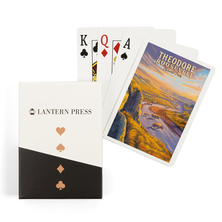 Playing Cards, Theodore Roosevelt National Park, North Dakota, Oil Painting, 52 Card Deck with Jokers in Box, Unique Art