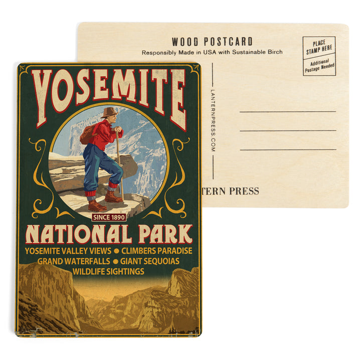 Yosemite National Park, California, Half Dome Vintage Sign, Wood Sign and Postcards