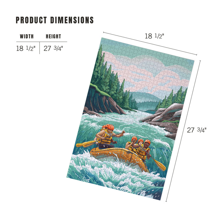 Seek Adventure, River Rafting, Evergreens, Jigsaw Puzzle