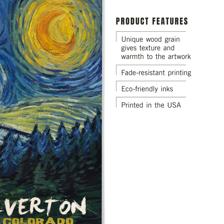 Silverton, Colorado, Bigfoot, Starry Night, Wood Sign and Postcards