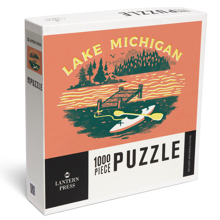 Lake Michigan, Lake Life Series, Dock, Jigsaw Puzzle