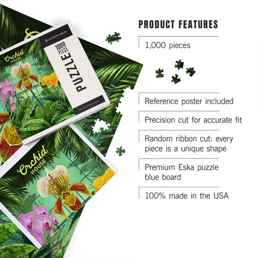 Painterly, Orchid House, 1000 Piece Jigsaw Puzzle