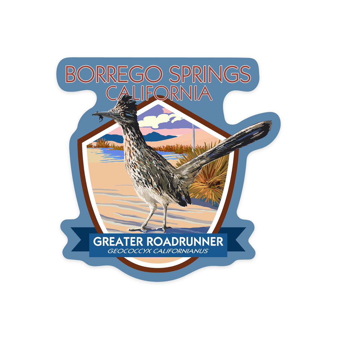Borrego Springs, California, Bird Scene, Contour, Vinyl Sticker