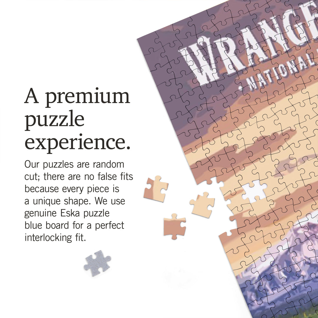 Wrangell-St Elias National Park and Preserve, Alaska, Mount Drum, Painterly, 1000 Piece Jigsaw Puzzle