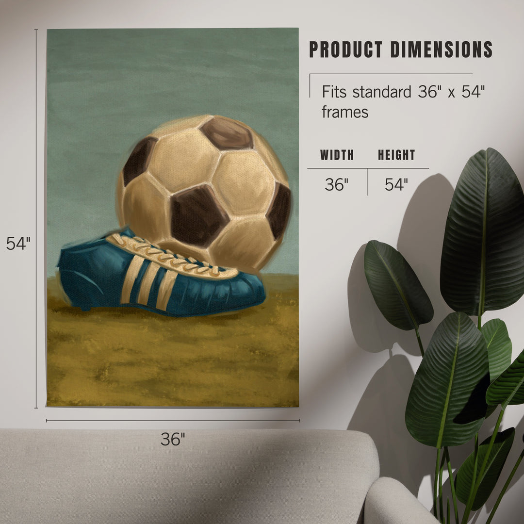 Soccer Ball and Cleat, Oil Painting, Art & Giclee Prints