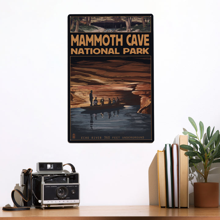 Mammoth Cave National Park, Kentucky, Echo River, Metal Signs - Lantern Press