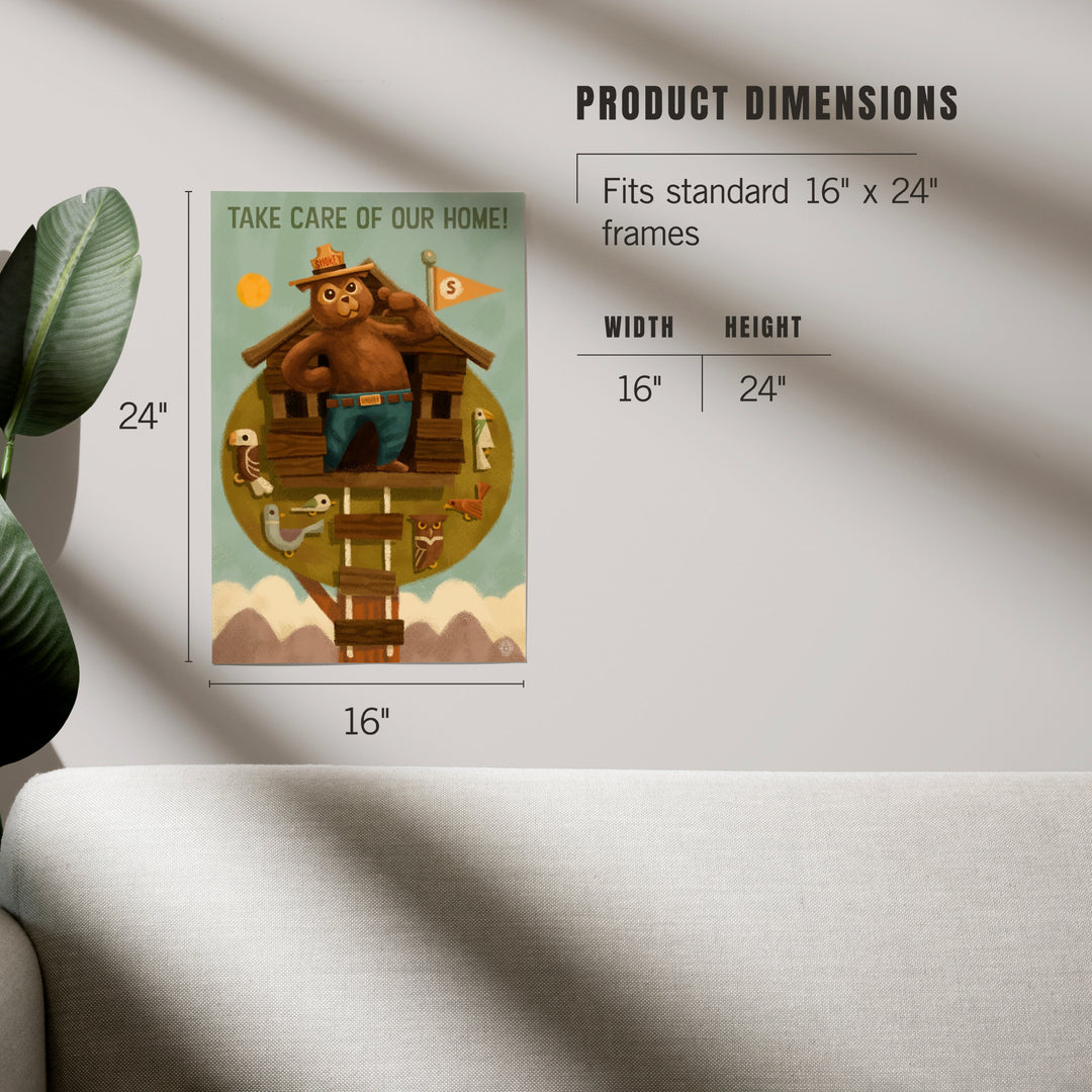 Smokey Bear, Treehouse, Officially Licensed, Art & Giclee Prints