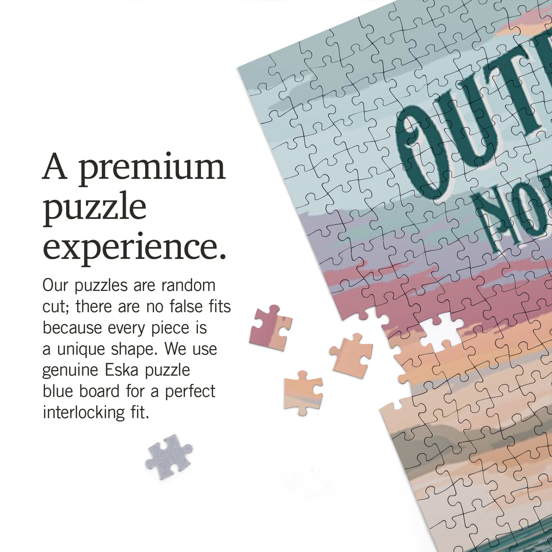 Outer Banks, North Carolina, Beach Entrance, Painterly, 1000 Piece Jigsaw Puzzle