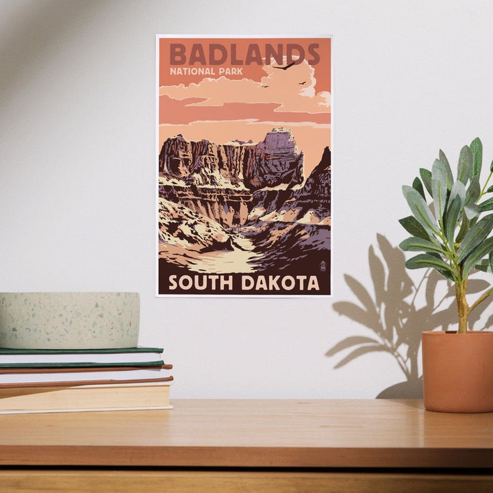 Badlands National Park, South Dakota, Castle Rock, Art & Giclee Prints Art Lantern Press 