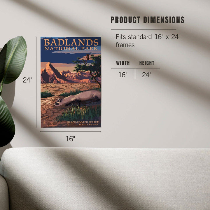 Badlands National Park, South Dakota, Ferret at Night, Art & Giclee Prints Art Lantern Press 