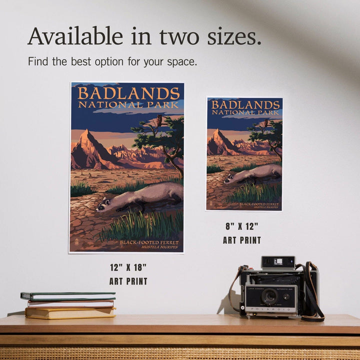 Badlands National Park, South Dakota, Ferret at Night, Art & Giclee Prints Art Lantern Press 