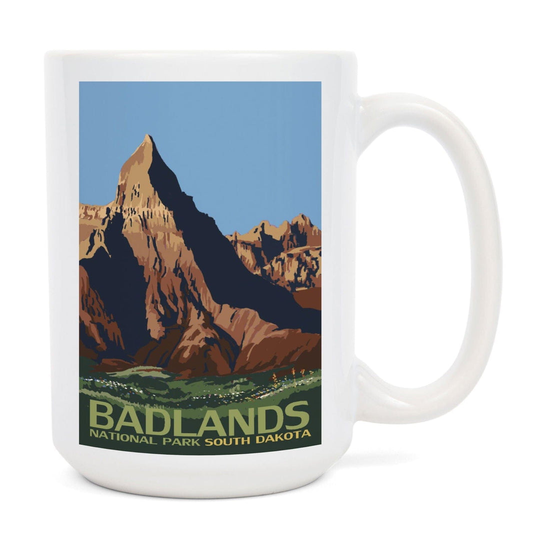 Badlands National Park, South Dakota, Lantern Press Artwork, Ceramic Mug Mugs Lantern Press 