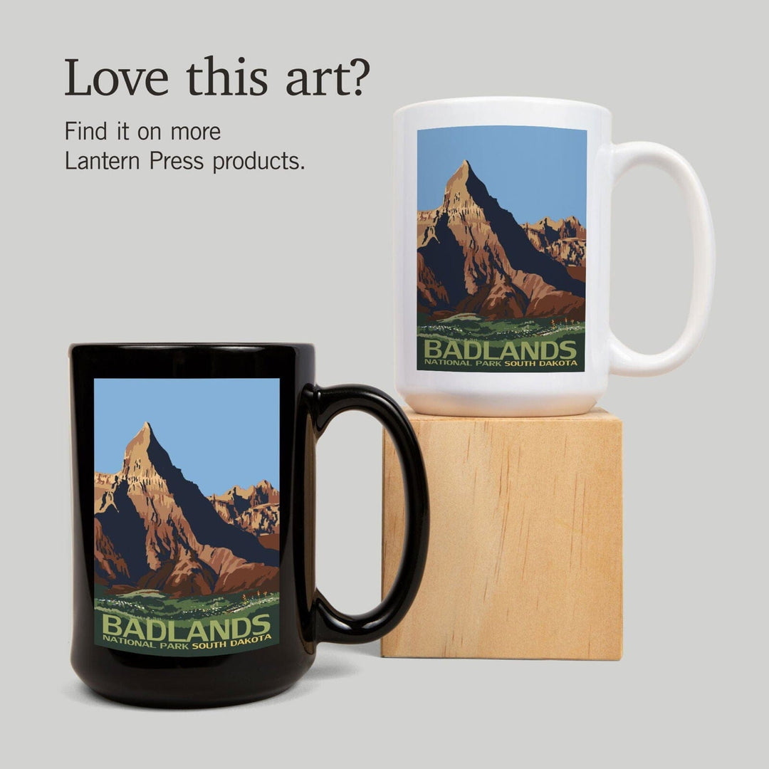 Badlands National Park, South Dakota, Lantern Press Artwork, Ceramic Mug Mugs Lantern Press 