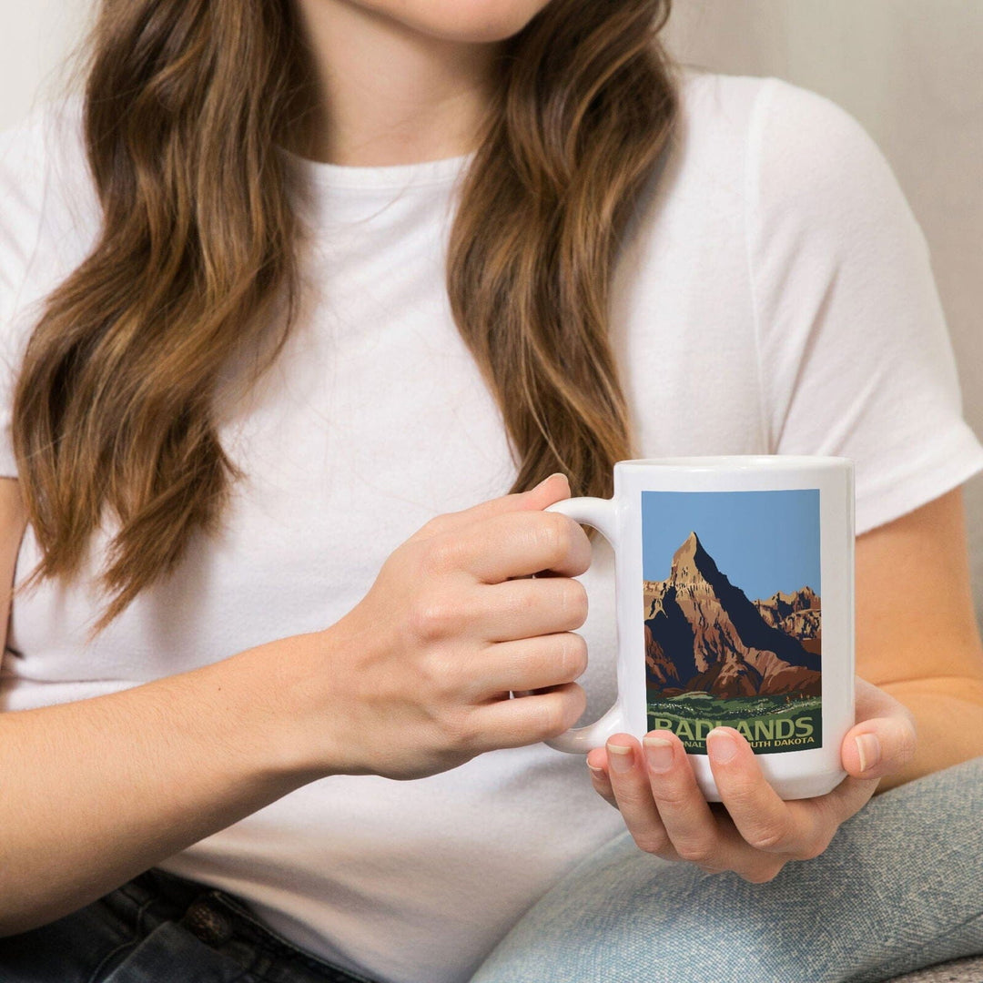 Badlands National Park, South Dakota, Lantern Press Artwork, Ceramic Mug Mugs Lantern Press 