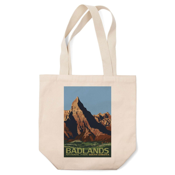 Badlands National Park, South Dakota, Lantern Press Artwork, Tote Bag Totes Lantern Press 